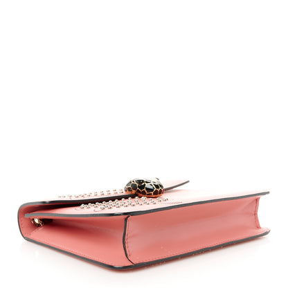 Bulgari Nappa Embellished Serpenti Forever Crossbody Pink 4 of 10