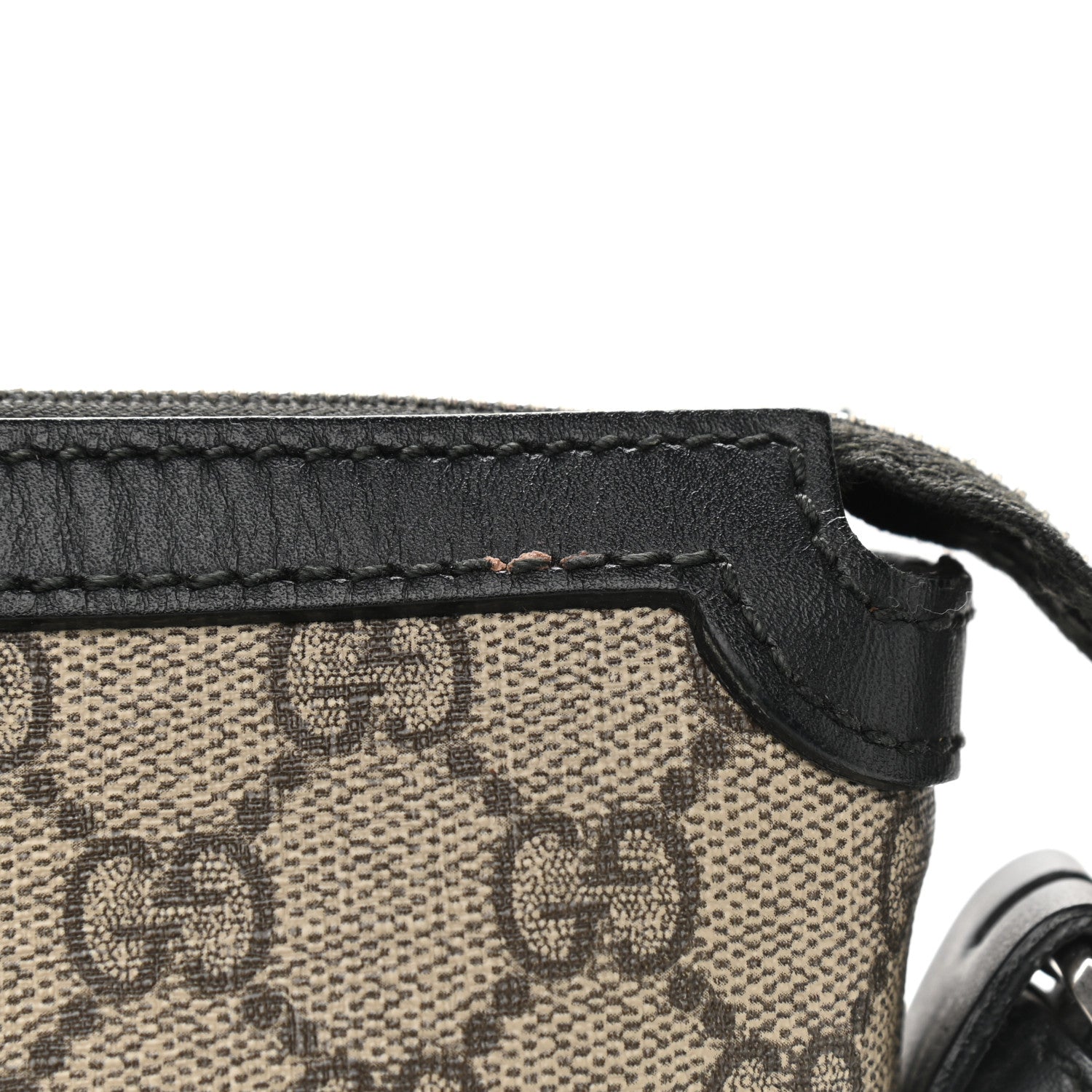 Gucci GG Supreme Monogram Web Messenger Bag Black 8 of 11