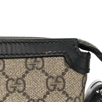 Gucci GG Supreme Monogram Web Messenger Bag Black 8 of 11