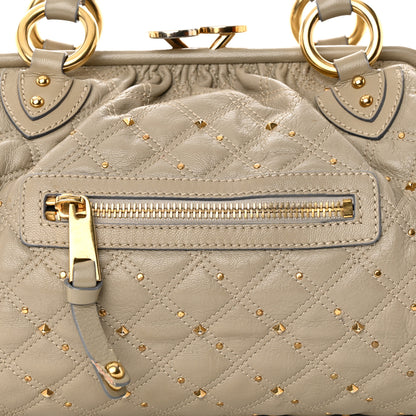Marc Jacobs Calfskin Quilted Studded Stam Grey 8 of 24