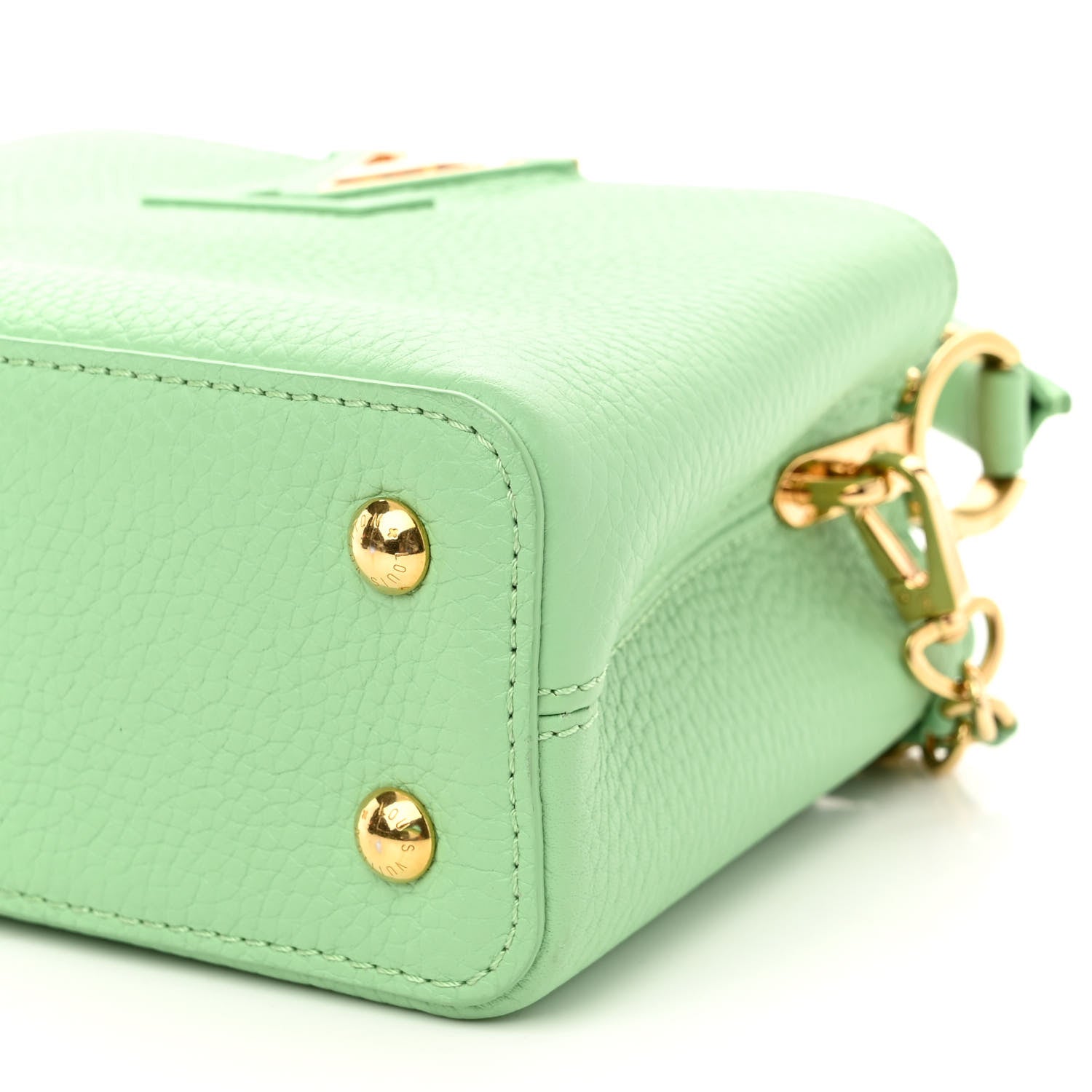 Louis Vuitton Taurillon Mini Capucines Vert Pomme 9 of 9