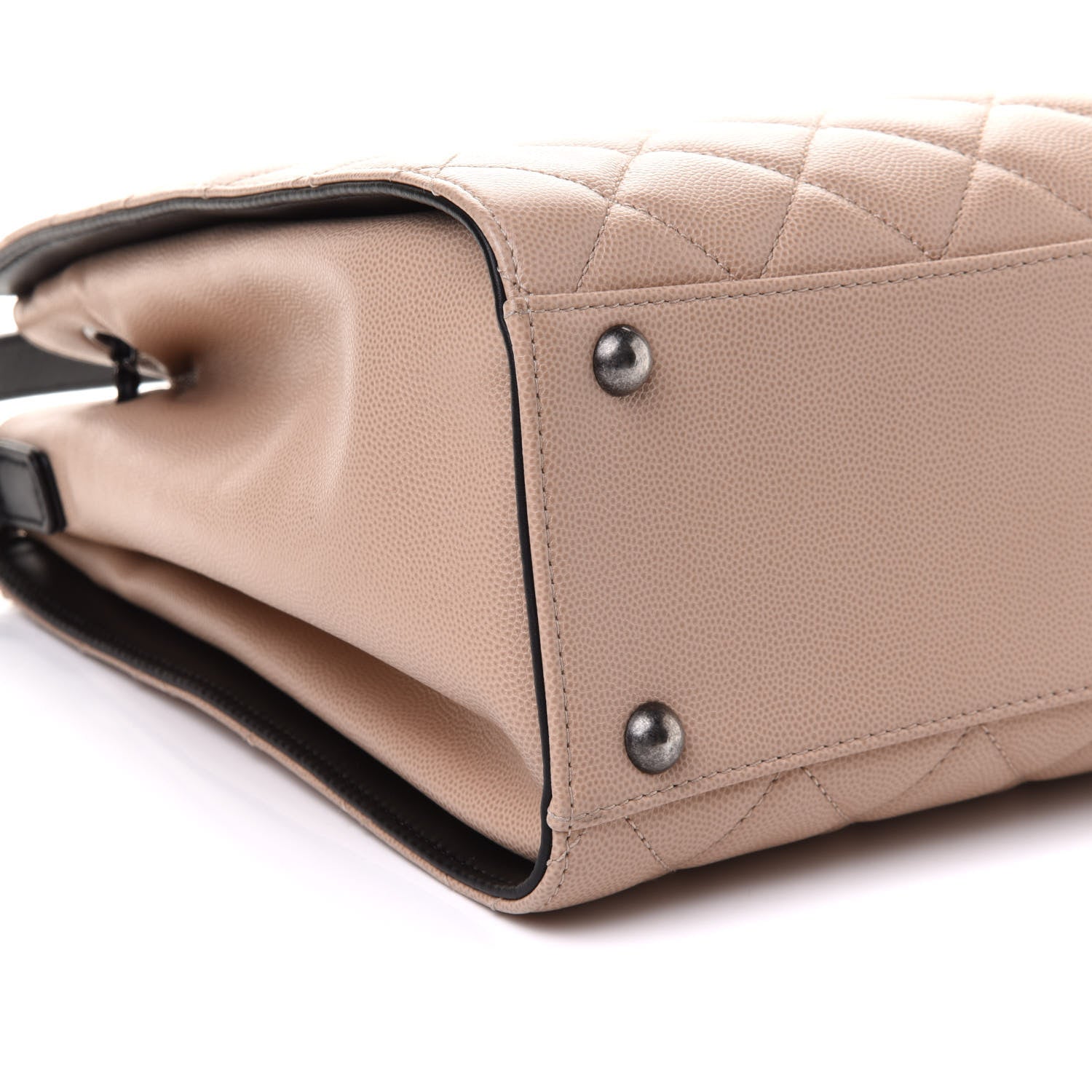 Chanel Caviar Quilted Medium CC Bucket Bag Beige 8 of 10