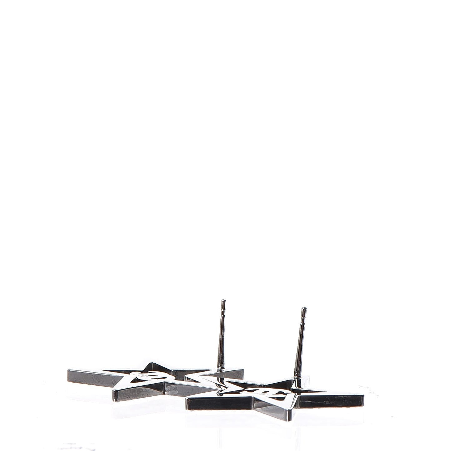 Ruthenium Crystal Star CC Earrings Iridescent Pink