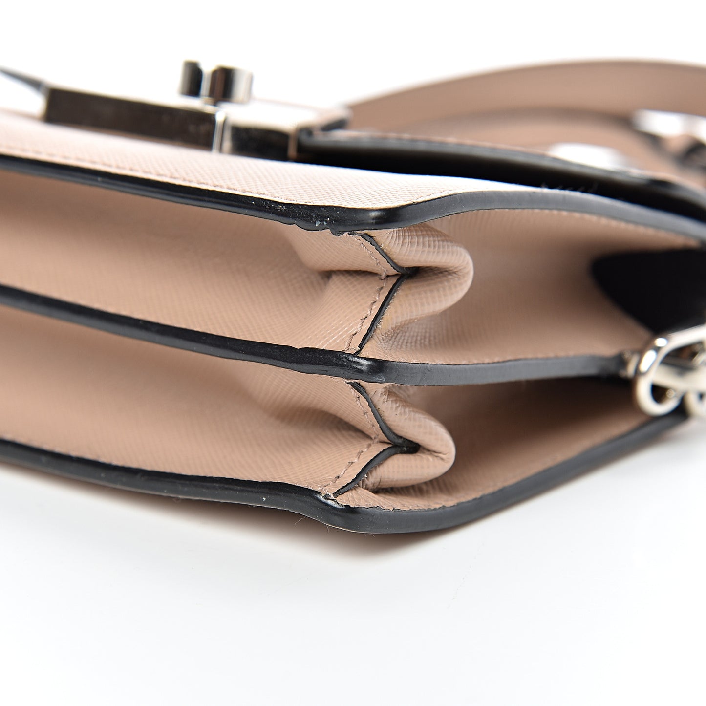 Saffiano Lux Sound Shoulder Bag Cipria