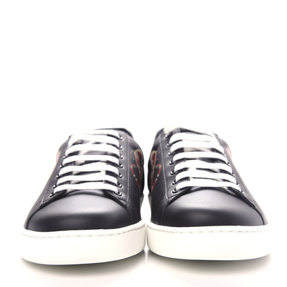 Gucci Calfskin Kingsnake Mens Ace Sneakers 8 Black Multicolor 2 of 9