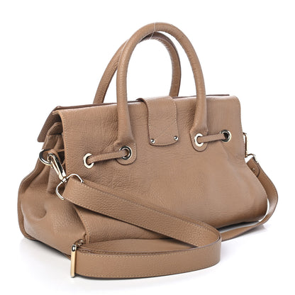 Jimmy Choo Grainy Calfskin Large Rosalie Satchel Nude 2 of 4