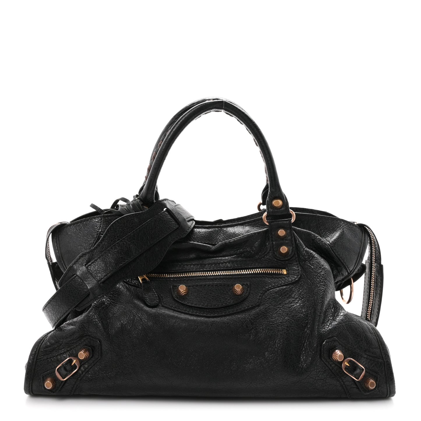 Agneau Giant 12 Rose Gold Hardware City Black