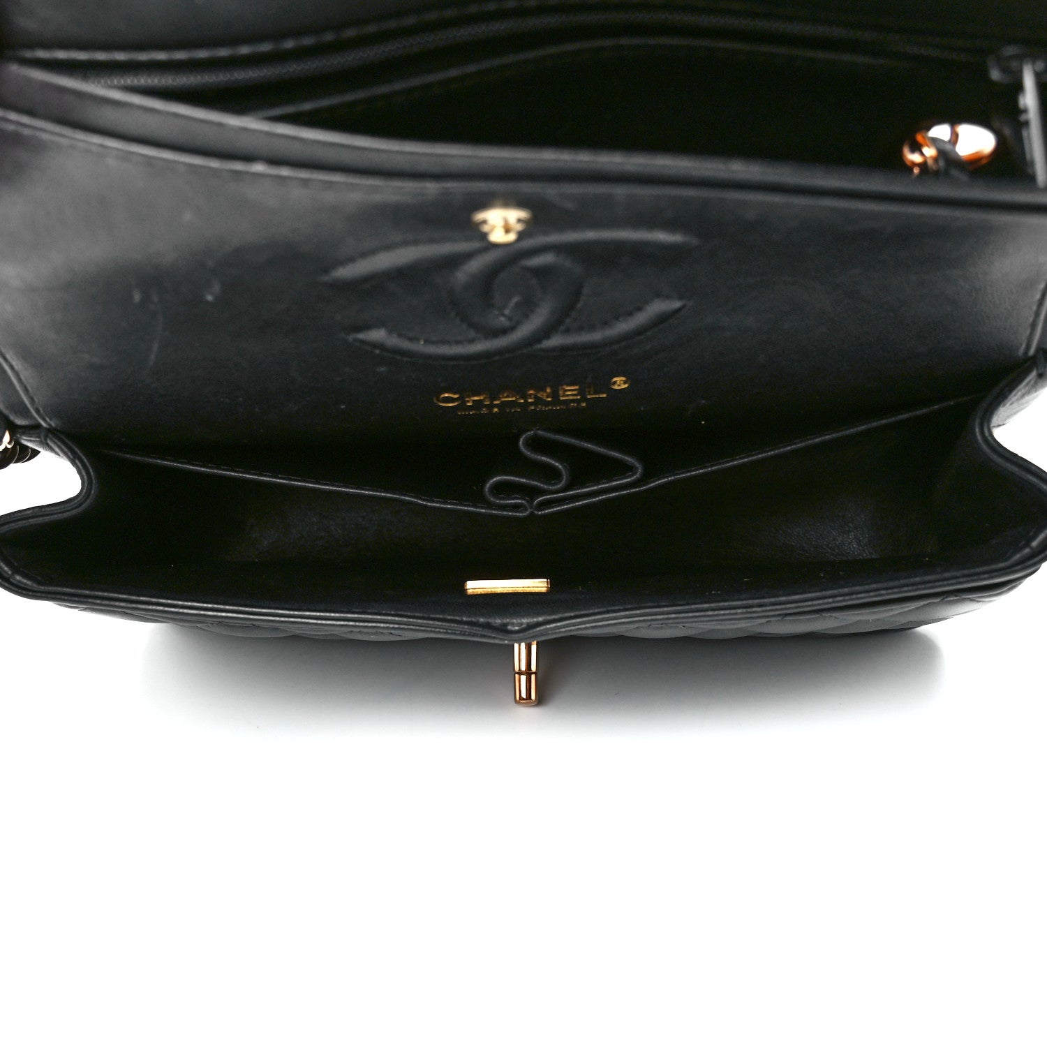 Chanel Lambskin Quilted Small Double Flap Black 5 of 12