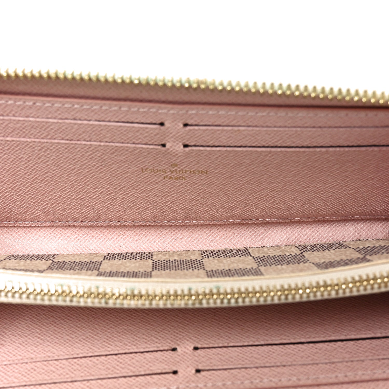 Louis Vuitton Damier Azur Clemence Wallet Rose Ballerine 5 of 6