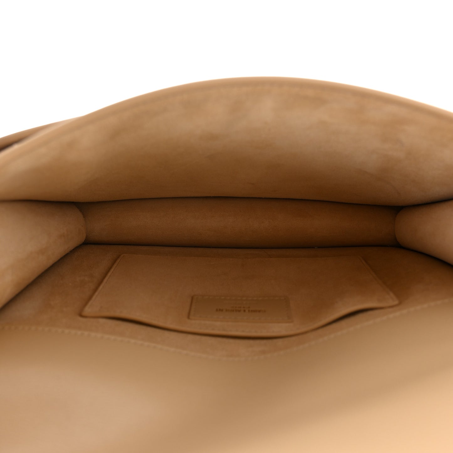 Smooth Calfskin Medium Monogram Sunset Satchel Beige