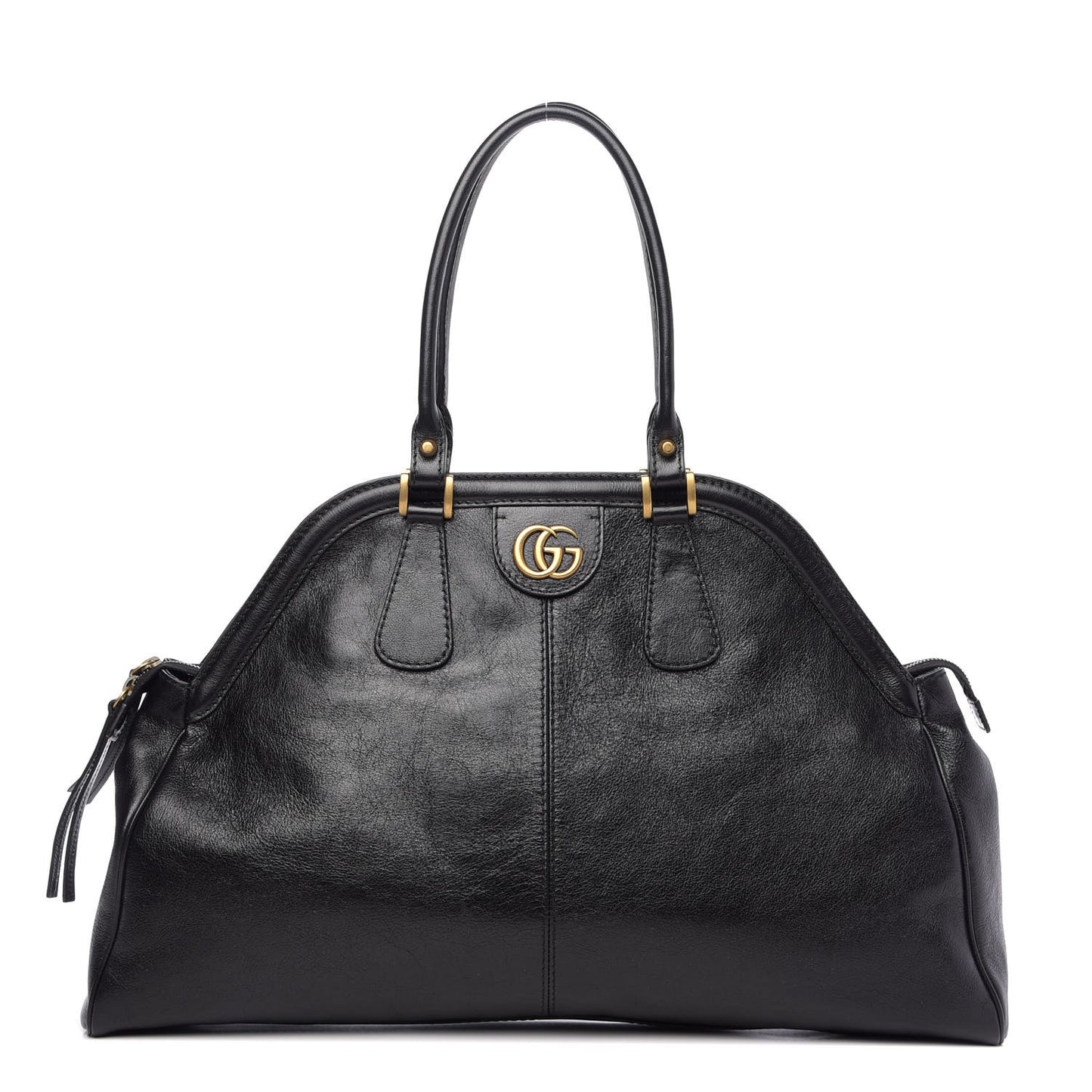 Calfskin Large Re(Belle) Top Handle Bag Black