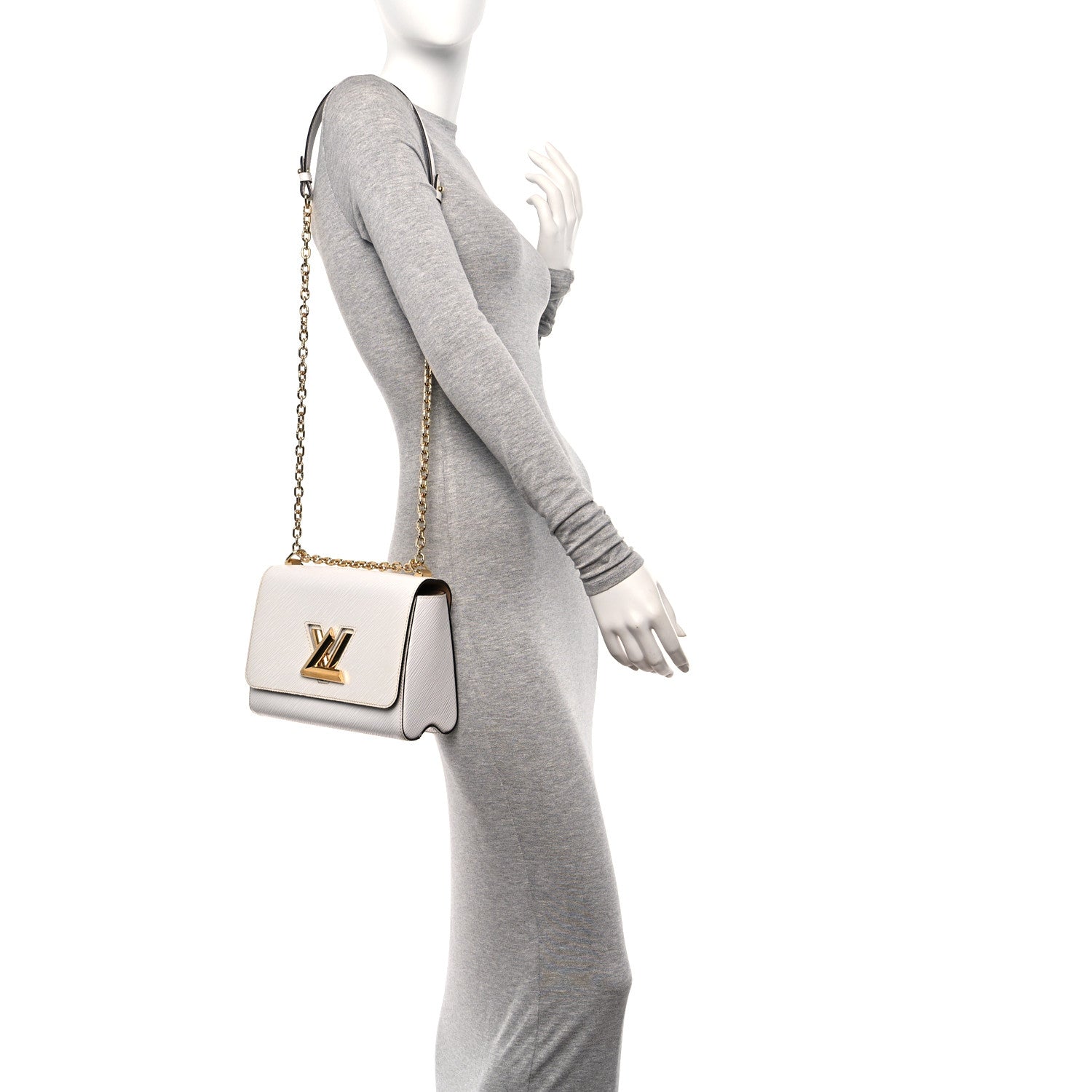 Louis Vuitton Epi Twist Shoulder Bag MM White 2 of 13