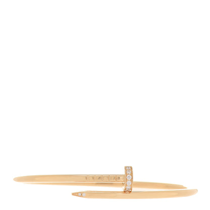 Cartier 18K Yellow Gold Diamond Small Juste Un Clou Bracelet 15 1 of 5
