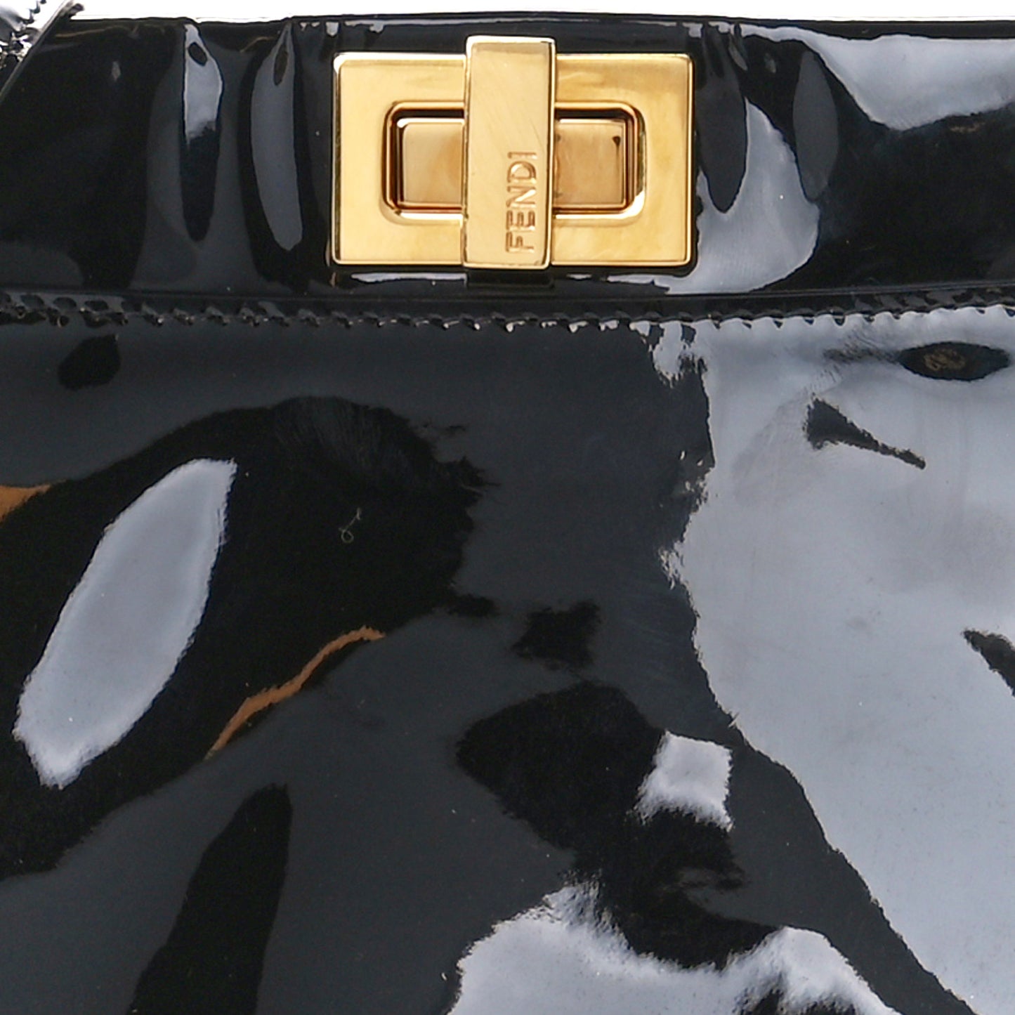 Patent Mini Plexi Handle Peekaboo Iconic Satchel Black Blue