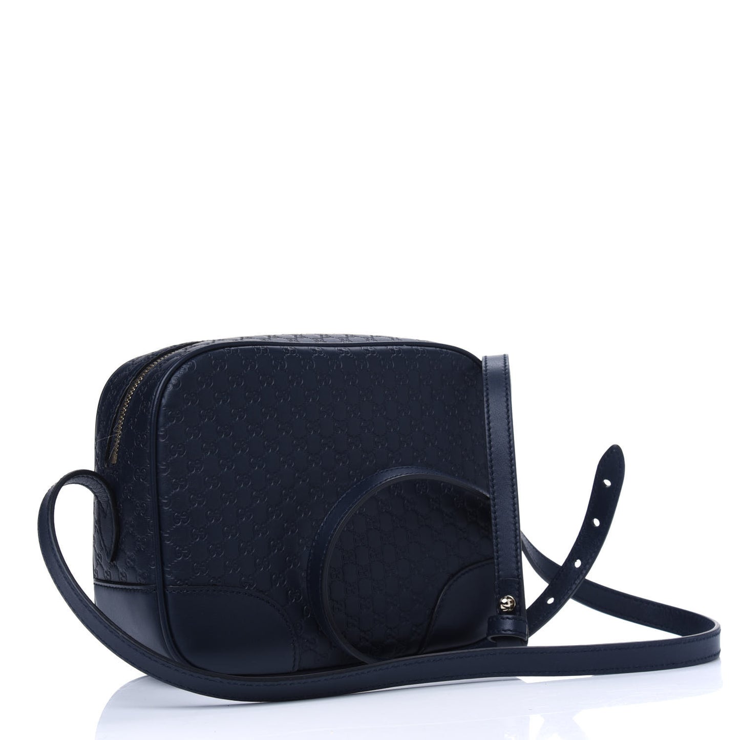 Soft Microguccissima Mini Bree Messenger Bag Blue
