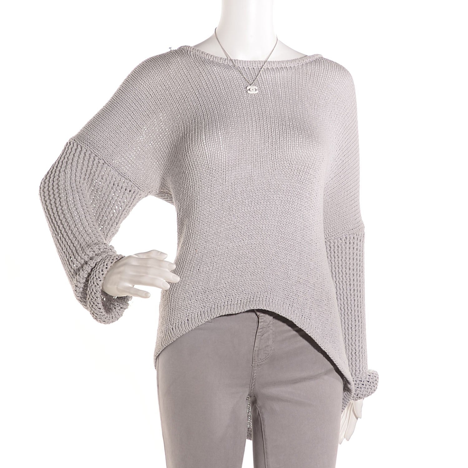 Chanel Textured CC Necklace White 2 of 5