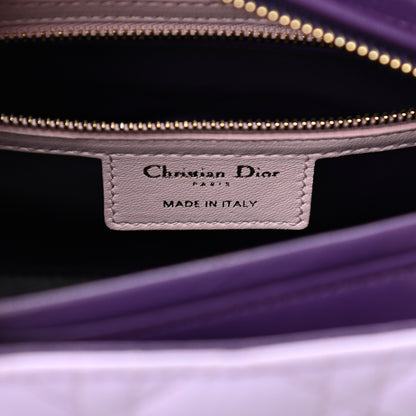 Christian Dior Lambskin Cannage Medium Tri-Color Lady Dior Purple Light Pink 6 of 13