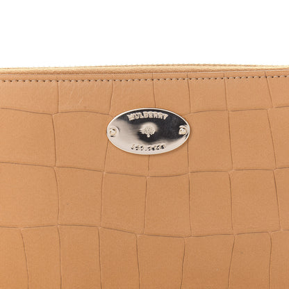 Mulberry Crocodile Embossed Zip Around Wallet Camel 7 of 8