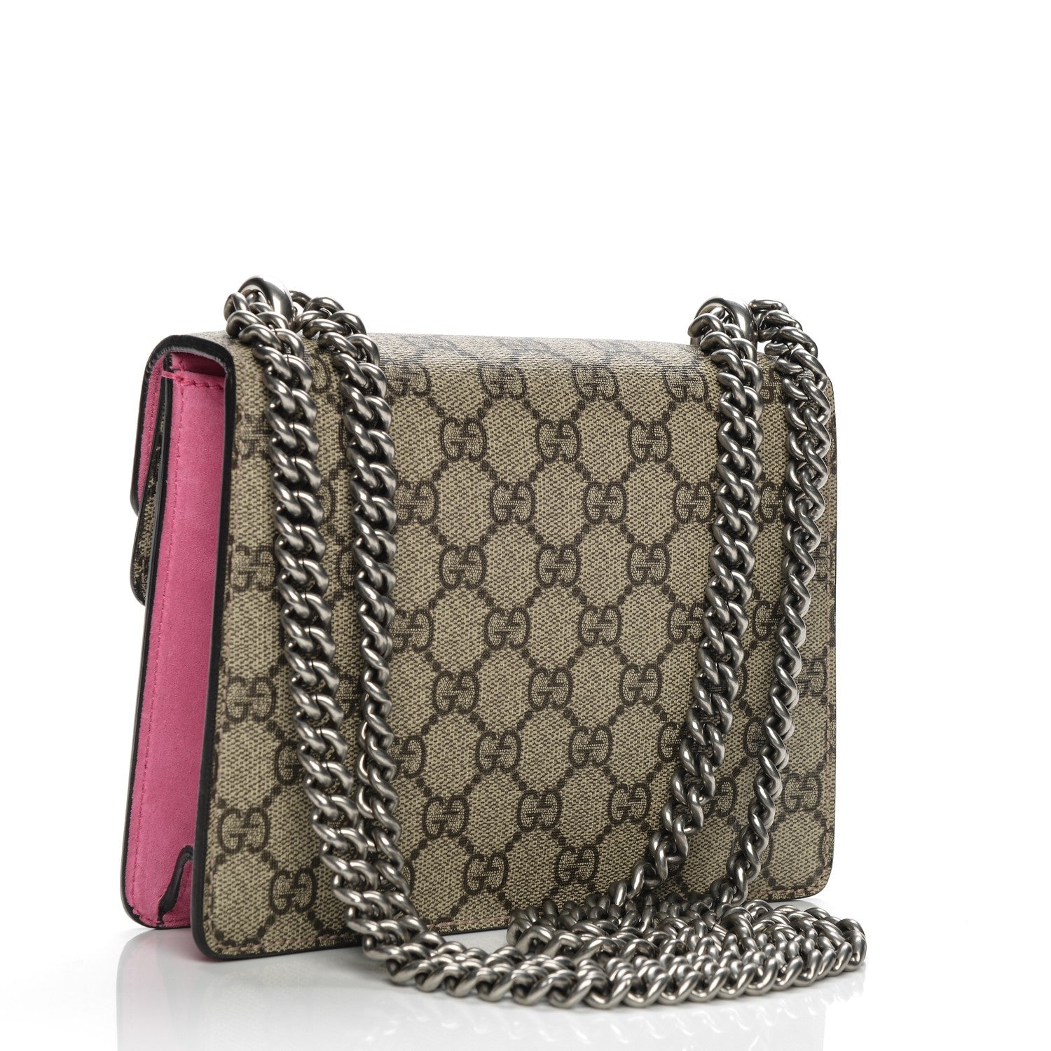 Gucci GG Supreme Monogram Mini Dionysus Shoulder Bag Pink 3 of 7