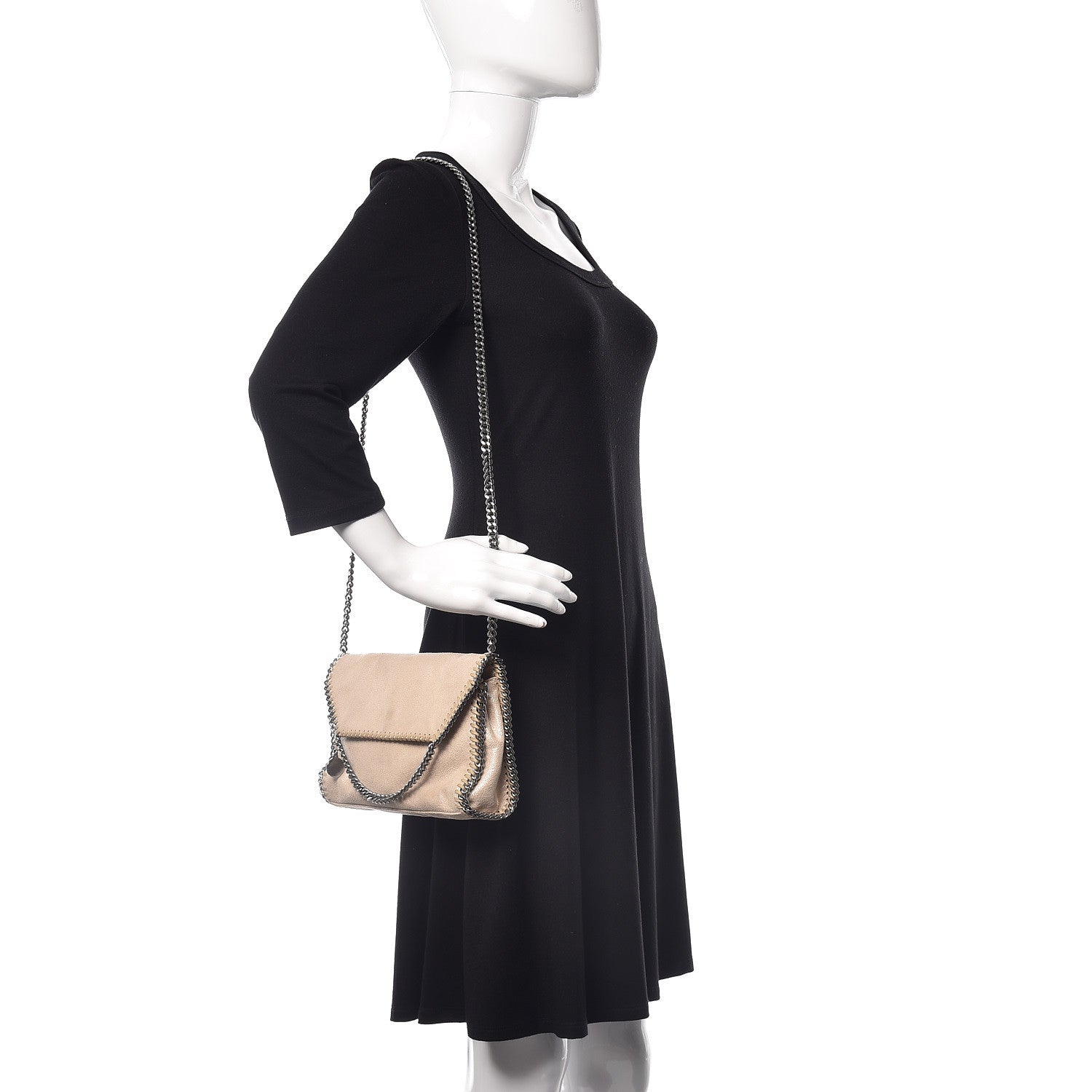 Stella McCartney Shaggy Deer Mini Falabella Crossbody Bag Sand 2 of 12