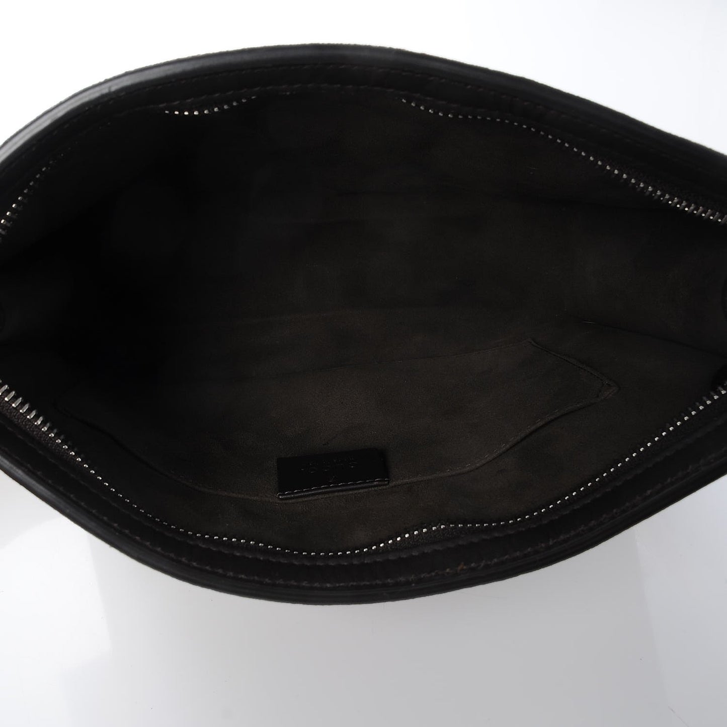GG Supreme Monogram Selleria Calfskin Web New Web Cosmetic Case Beige Ebony Cocoa