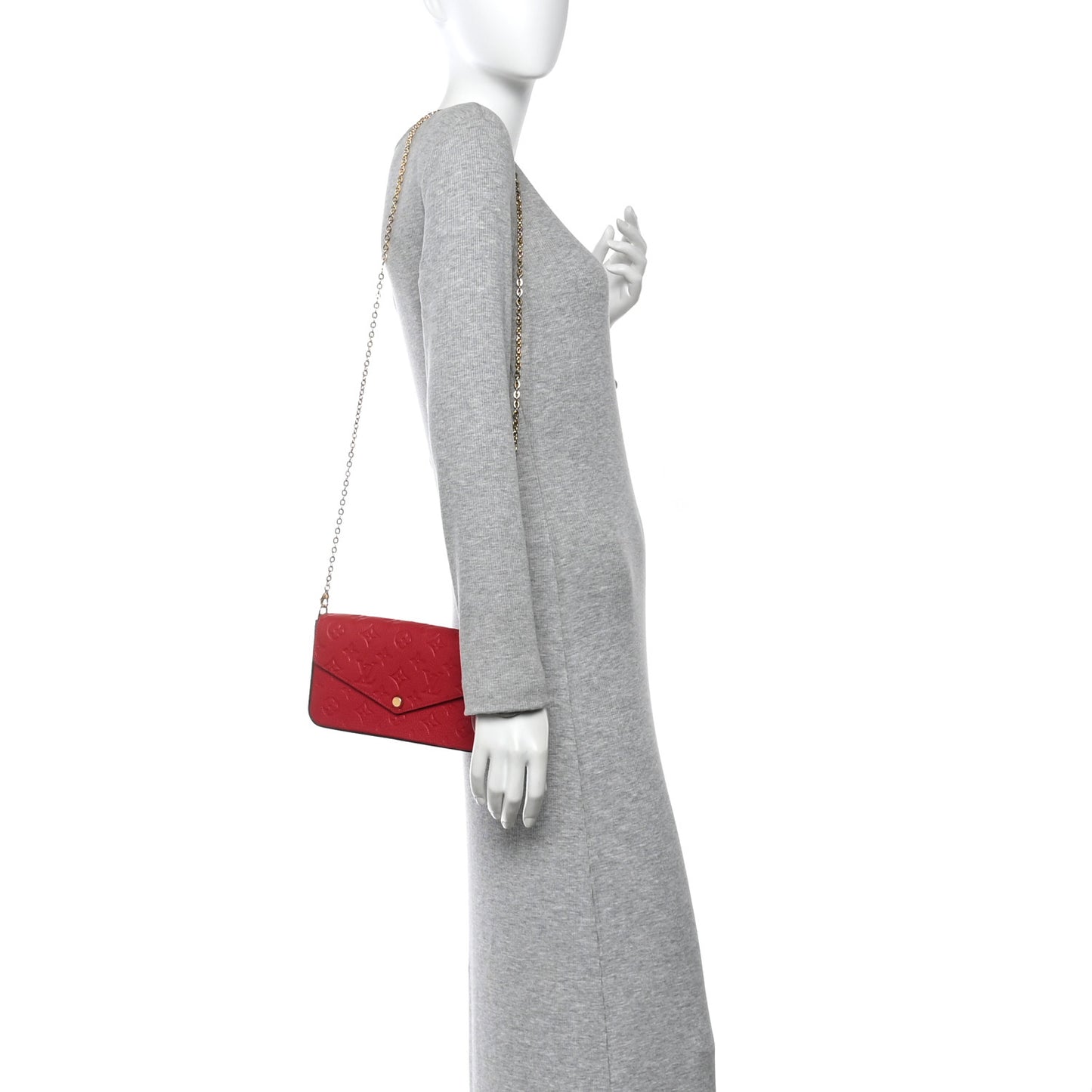 Empreinte Pochette Felicie Chain Wallet Scarlet