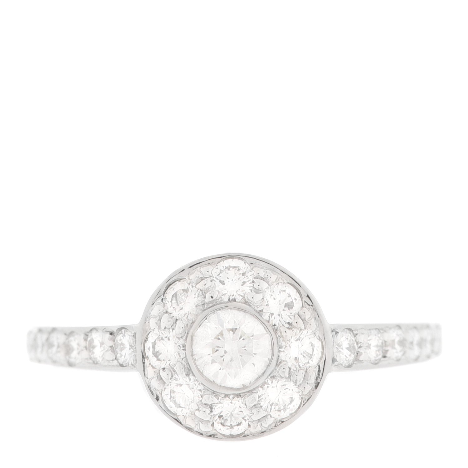 Tiffany Platinum Diamond .15ctw Circlet Engagement Ring 53 6.5 1 of 6