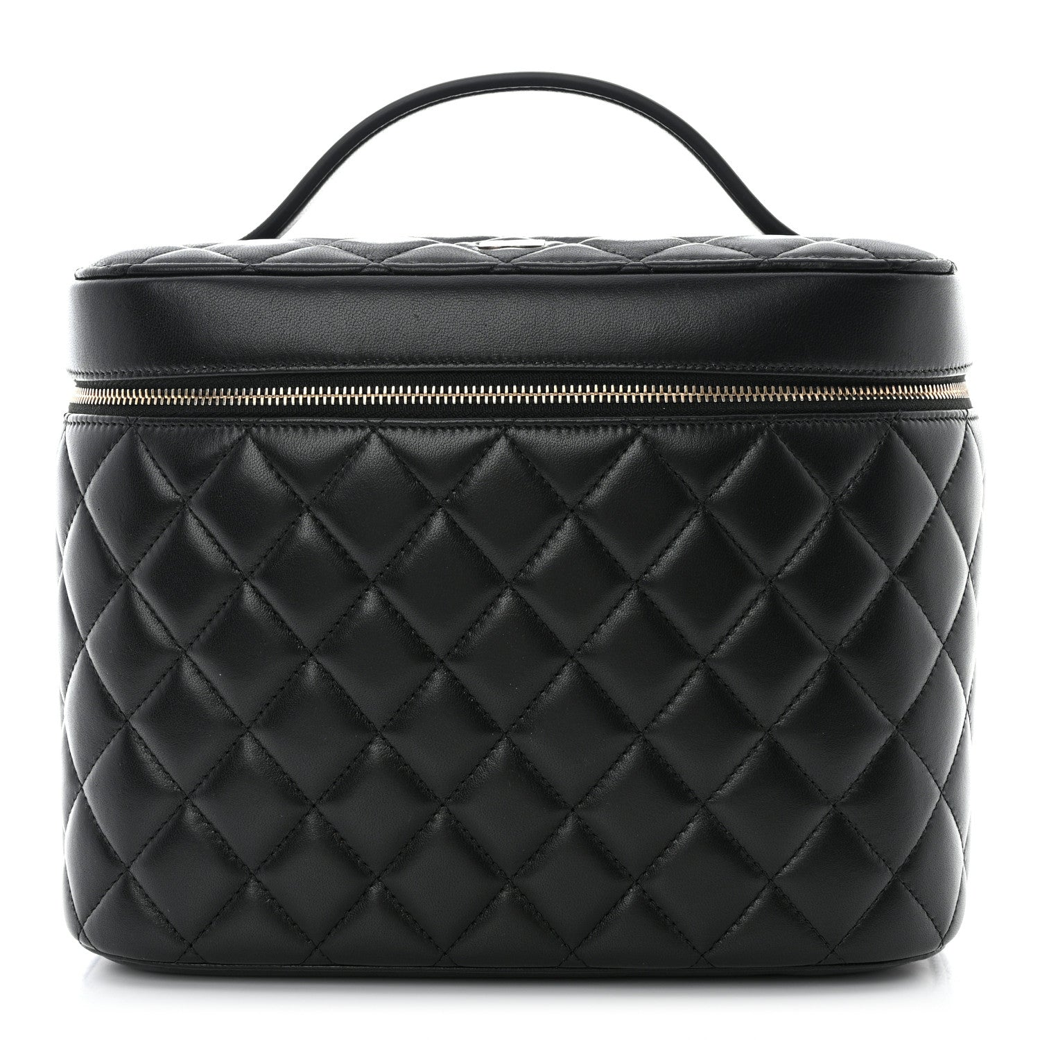 Chanel Lambskin Quilted Large Vanity Pouch Black 1 of 7