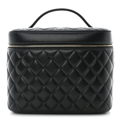 Chanel Lambskin Quilted Large Vanity Pouch Black 1 of 7