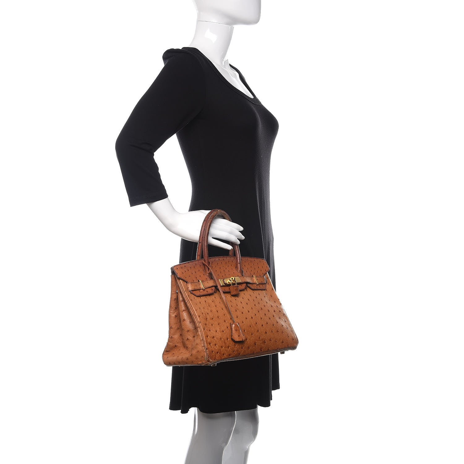Hermes Ostrich Birkin 30 Gold 3 of 28