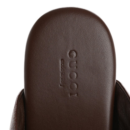 Gucci Goatskin Horsebit Mules 37.5 37.5 New Chocolate 4 of 7