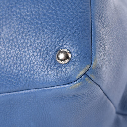 Prada Cervo Deerskin Tote Blue 16 of 16