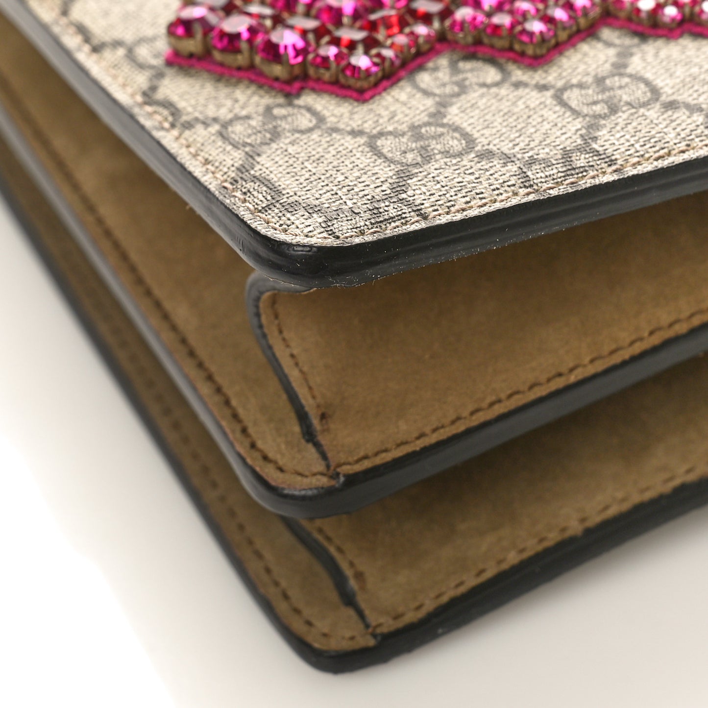 GG Supreme Monogram Embroidered Medium Dionysus Shoulder Bag Taupe