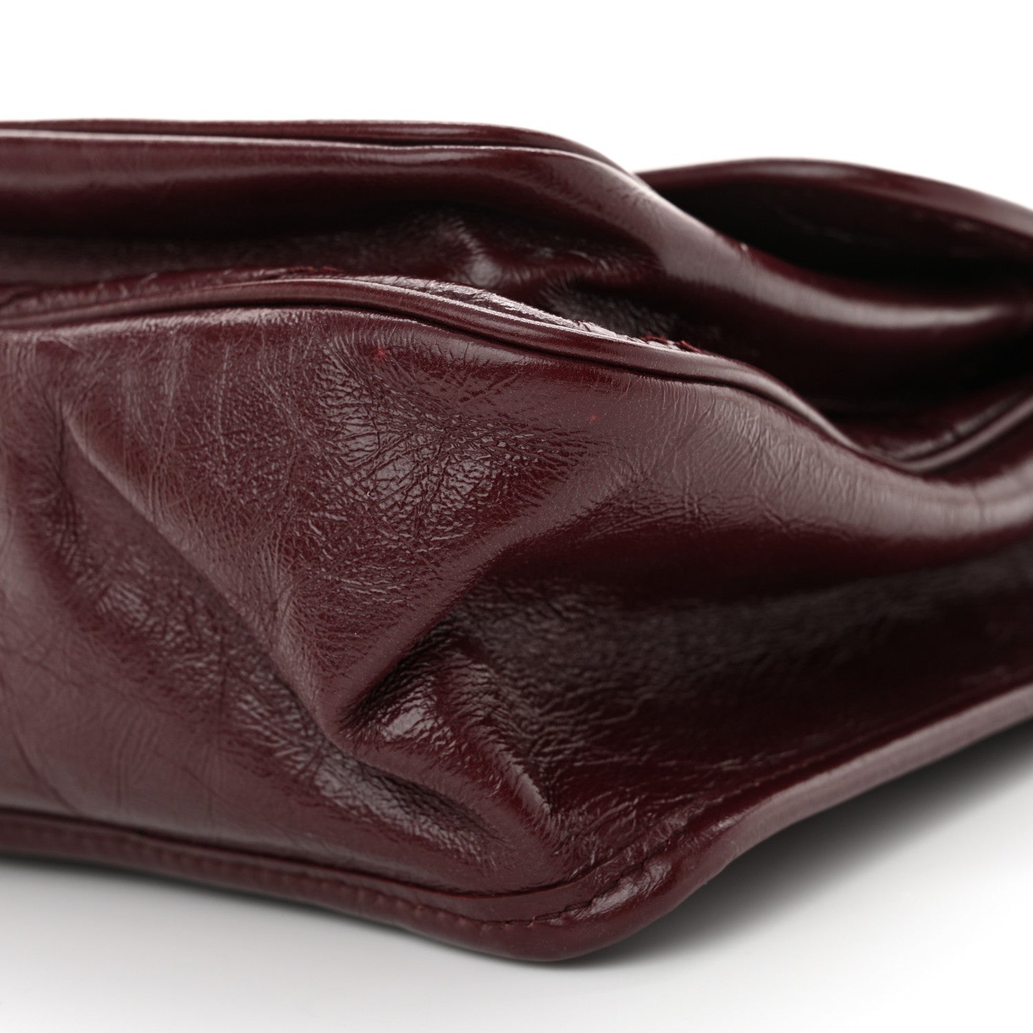 Saint Laurent Crinkled Calfskin Matelasse Monogram Medium Niki Chain Satchel Rouge Legion 10 of 13