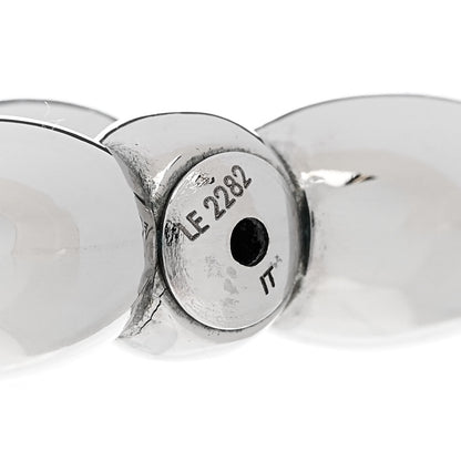 Louis Vuitton Metal Louisette Earrings Silver Gold 4 of 4