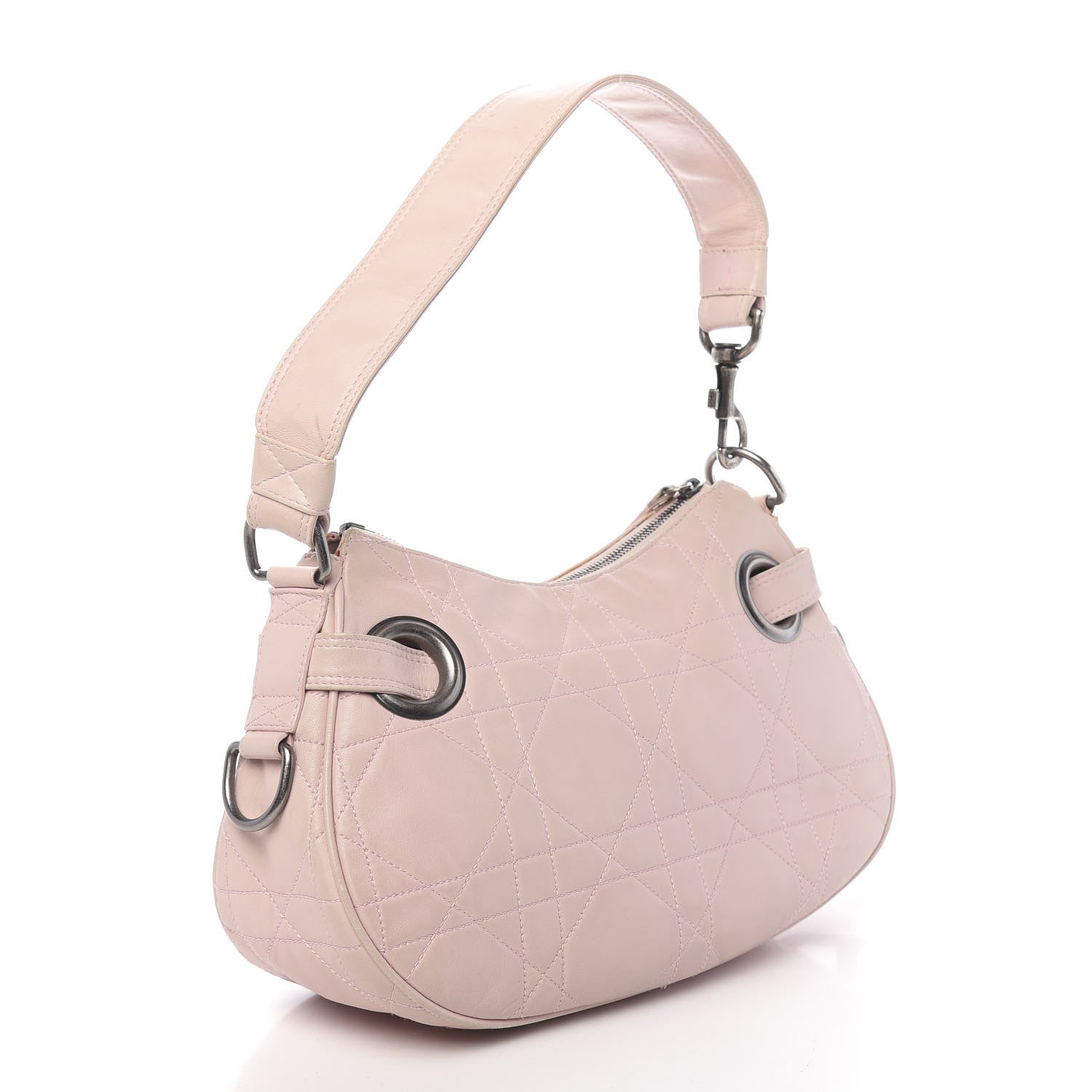 Christian Dior Lambskin Cannage Small Hobo Light Pink 3 of 21