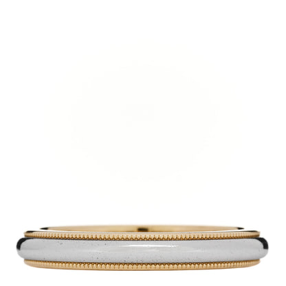 Tiffany Platinum 18K Yellow Gold 3mm Milgrain Wedding Band Ring 60 9 1 of 4