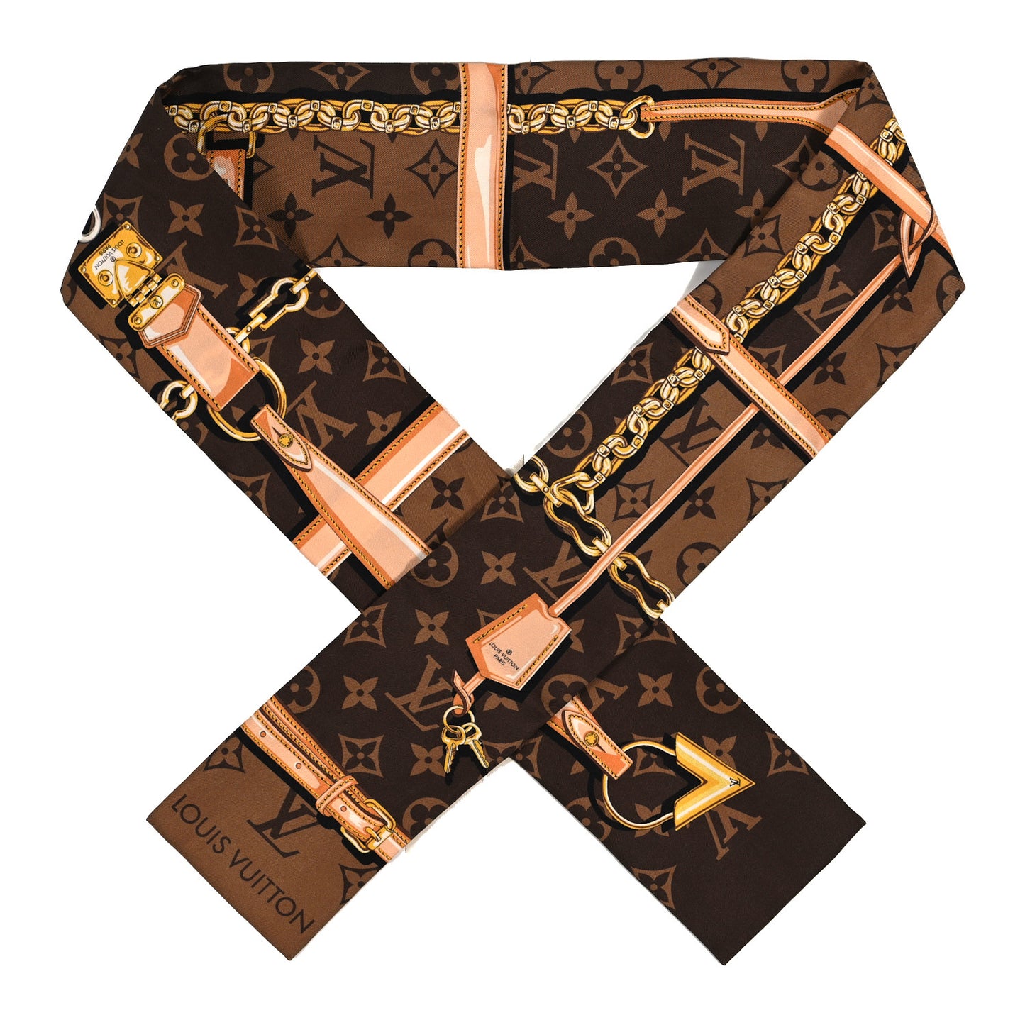 Silk Monogram Confidential Bandeau Brown