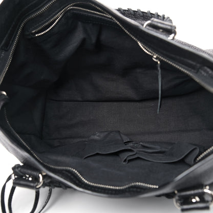 Balenciaga Chevre Silver Metallic Edge Hardware City Black 5 of 9