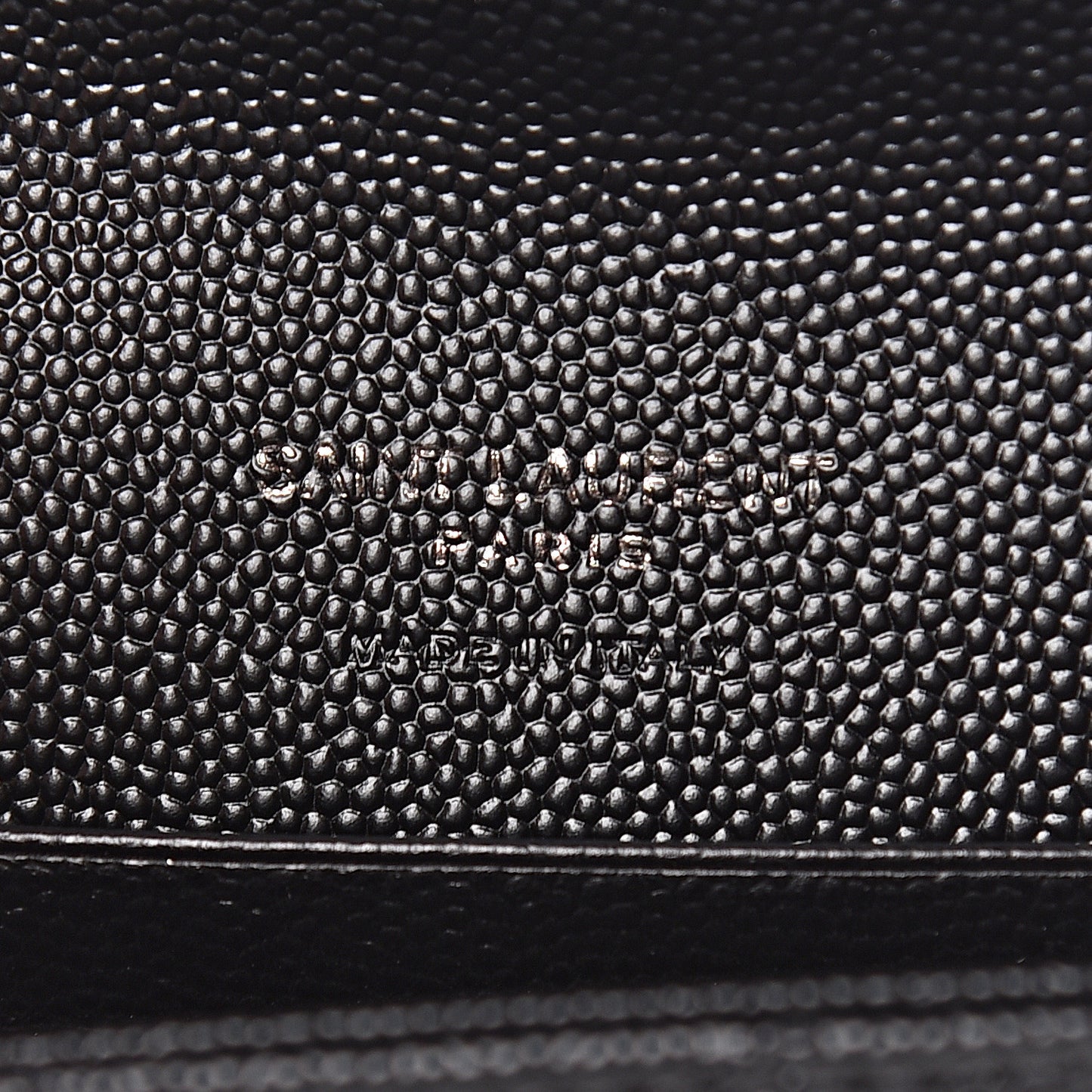 Grain De Poudre Matelasse Chevron Small Monogram Envelope Wallet Black