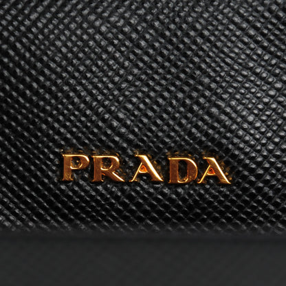 Prada Saffiano Cuir Large Double Bag Black Mughetto 7 of 8
