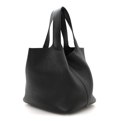 Hermes Taurillon Clemence Picotin Lock 22 MM Black 3 of 12