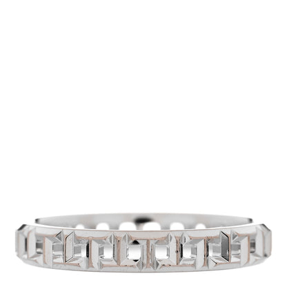 Tiffany 18K White Gold Narrow T True Band Ring 60 9 3 of 5