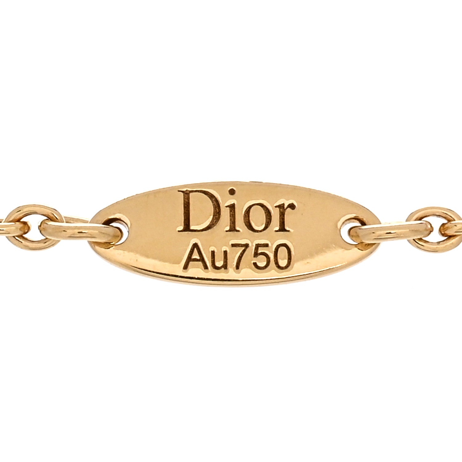 Christian Dior 18K Yellow Gold Diamond Mother of Pearl Rose Des Vents Bracelet 4 of 4