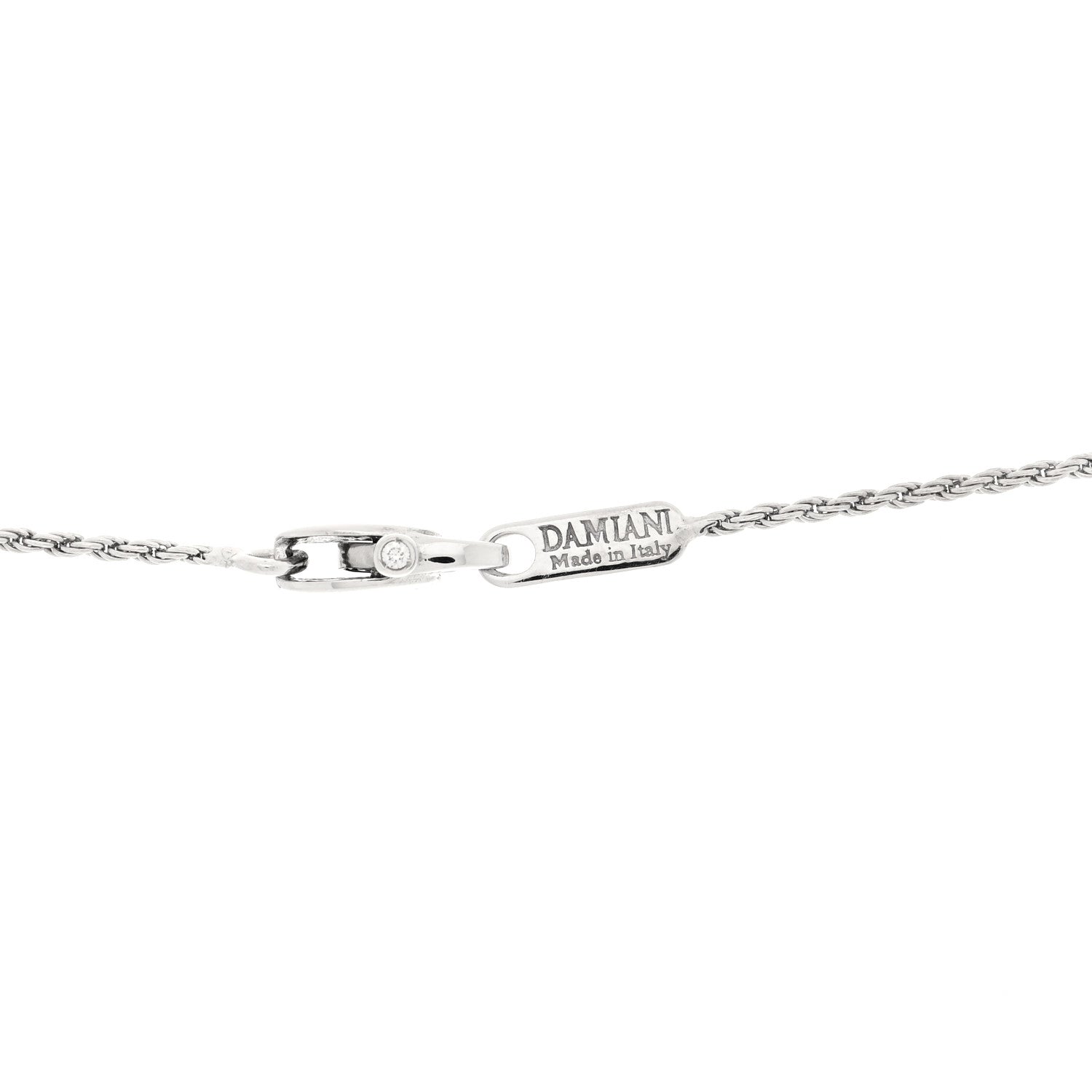 Damiani 18K White Gold Diamond Ruby Belle Epoque Cross Pendant Necklace 4 of 4