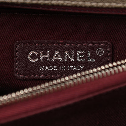 Chanel Metallic Caviar Chevron Quilted Small Coco Handle Flap Light Gold 6 of 10
