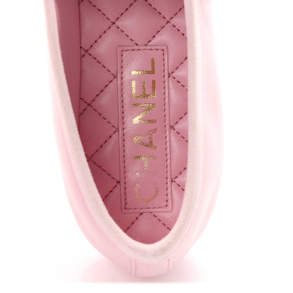 Chanel Lambskin Mary Jane Flats 37.5 Light Pink 8 of 10
