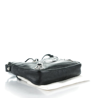 Balenciaga Chevre Silver Metallic Edge Hardware Hip Black 4 of 7