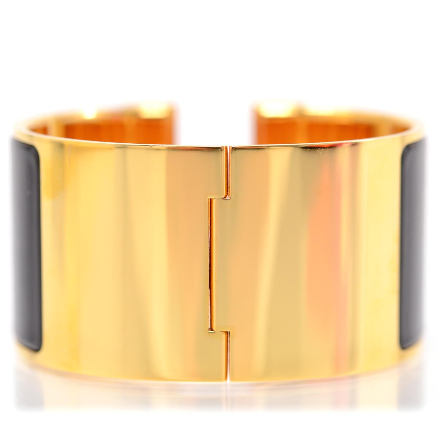 Hermes Enamel Clic Clac H Extra Large Bracelet Black 3 of 6