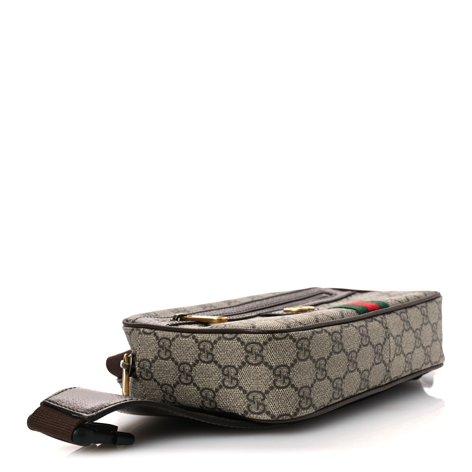 Gucci Soft GG Supreme Monogram Medium Ophidia Belt Bag  Dark Brown 4 of 10